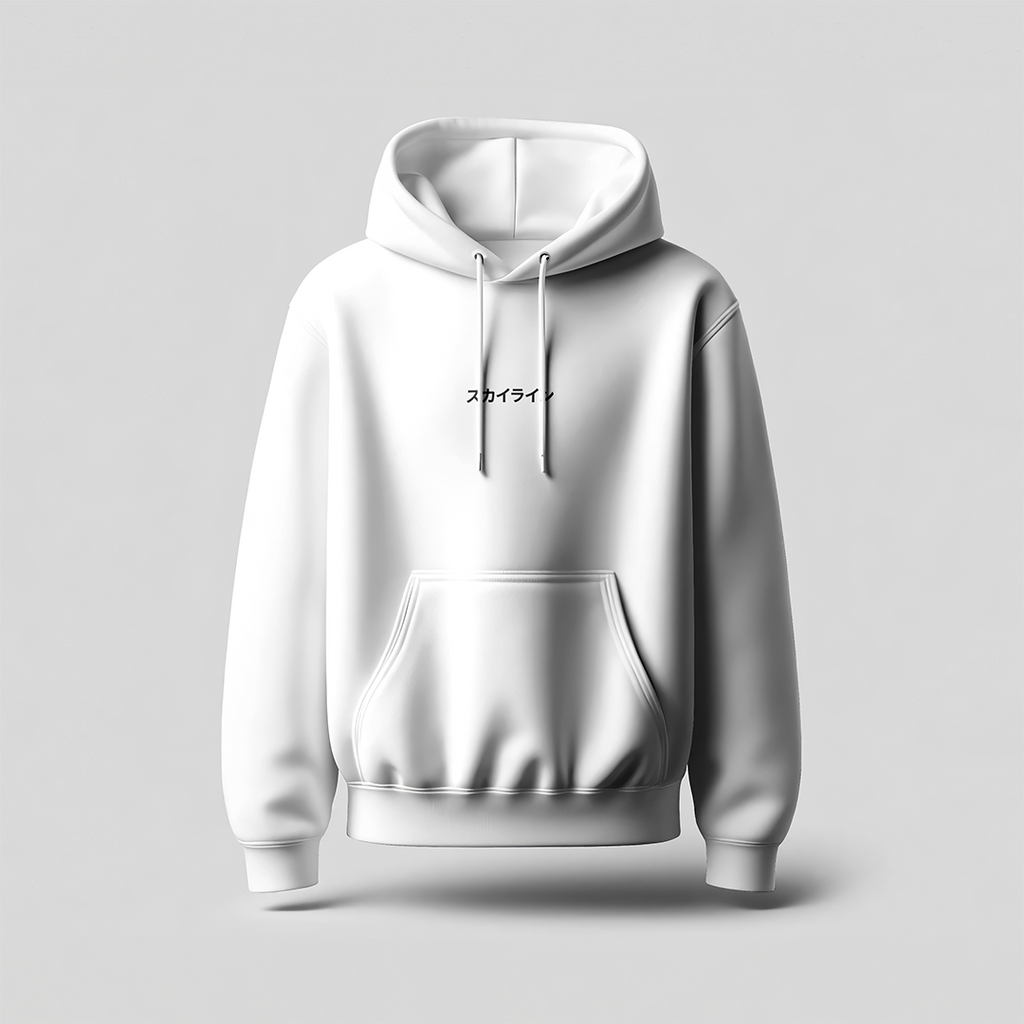 White Hoodie - Skyline