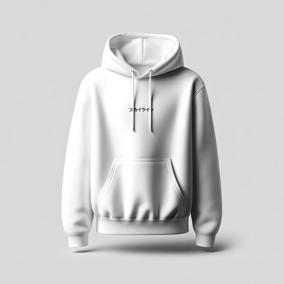 White Hoodie - Skyline