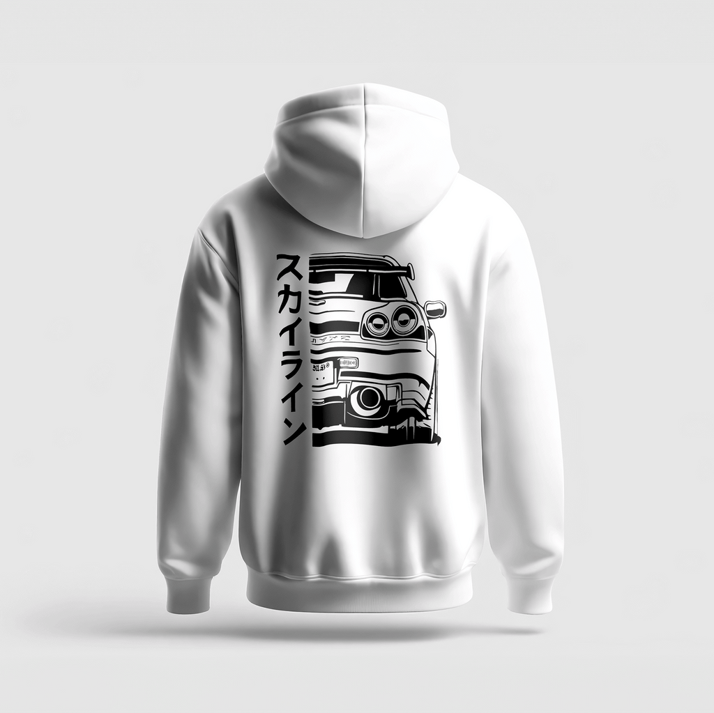 White Hoodie - Skyline
