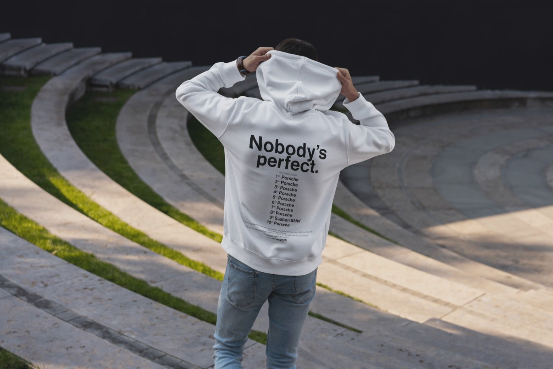 White Hoodie - Need Money For Porshe